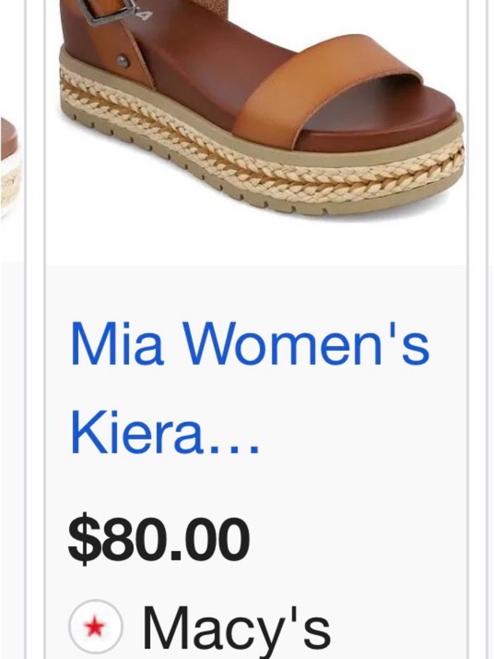 MIA Kiera Brown Platform Espadrille Sandals, 9 - Picture 6 of 6